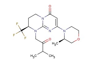 (R)-1-(3-methyl-2-oxobutyl)-8-((R)-3-methylmorpholino)-2-(trifluoromethyl)-3,4-dihydro-1H-pyrimido[1,2-a]pyrimidin-6(2H)-one