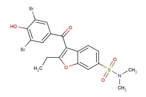 3-(3,5-dibromo-4-hydroxybenzoyl)-2-ethyl-N,N-dimethylbenzofuran-6-sulfonamide