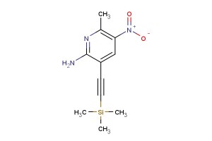 6-methyl-5-nitro-3-((trimethylsilyl)ethynyl)pyridin-2-amine