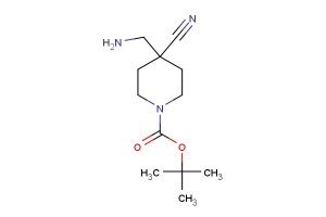 tert-butyl 4-(aminomethyl)-4-cyanopiperidine-1-carboxylate