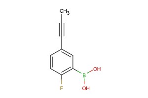 (2-fluoro-5-(prop-1-yn-1-yl)phenyl)boronic acid