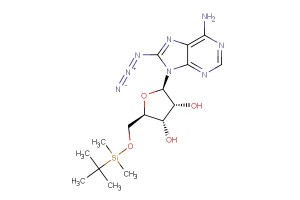 (2R,3R,4S,5R)-2-(6-amino-8-azido-9H-purin-9-yl)-5-(((tert-butyldimethylsilyl)oxy)methyl)tetrahydrofuran-3,4-diol