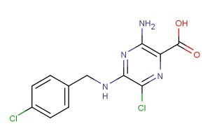 3-amino-6-chloro-5-((4-chlorobenzyl)amino)pyrazine-2-carboxylic acid