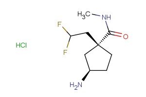 (1R,3R)-3-amino-1-(2,2-difluoroethyl)-N-methylcyclopentane-1-carboxamide hydrochloride