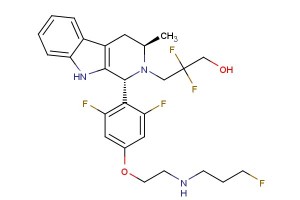 3-((1R,3R)-1-(2,6-difluoro-4-(2-((3-fluoropropyl)amino)ethoxy)phenyl)-3-methyl-3,4-dihydro-1H-pyrido[3,4-b]indol-2(9H)-yl)-2,2-difluoropropan-1-ol