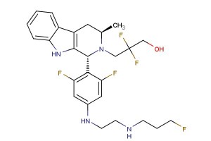 3-((1R,3R)-1-(2,6-difluoro-4-((2-((3-fluoropropyl)amino)ethyl)amino)phenyl)-3-methyl-3,4-dihydro-1H-pyrido[3,4-b]indol-2(9H)-yl)-2,2-difluoropropan-1-ol