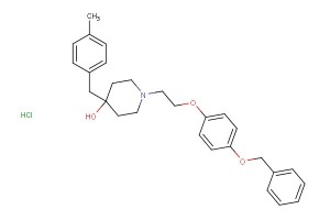 1-(2-(4-(benzyloxy)phenoxy)ethyl)-4-(4-methylbenzyl)piperidin-4-ol hydrochloride