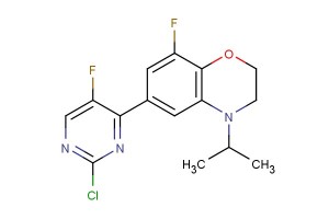6-(2-chloro-5-fluoropyrimidin-4-yl)-8-fluoro-4-isopropyl-3,4-dihydro-2H-benzo[b][1,4]oxazine