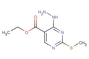 ethyl 4-hydrazinyl-2-(methylthio)pyrimidine-5-carboxylate