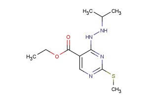 ethyl 4-(2-isopropylhydrazinyl)-2-(methylthio)pyrimidine-5-carboxylate