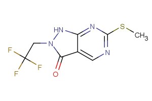 6-(methylthio)-2-(2,2,2-trifluoroethyl)-1H-pyrazolo[3,4-d]pyrimidin-3(2H)-one