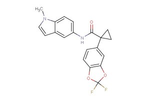 1-(2,2-difluorobenzo[d][1,3]dioxol-5-yl)-N-(1-methyl-1H-indol-5-yl)cyclopropanecarboxamide