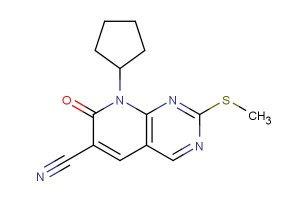 8-cyclopentyl-2-(methylthio)-7-oxo-7,8-dihydropyrido[2,3-d]pyrimidine-6-carbonitrile