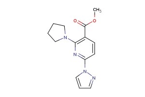 methyl 6-(1H-pyrazol-1-yl)-2-(pyrrolidin-1-yl)nicotinate