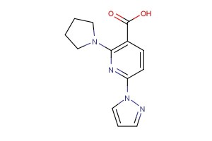6-(1H-pyrazol-1-yl)-2-(pyrrolidin-1-yl)nicotinic acid