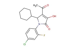 4-acetyl-1-(4-chloro-2-fluorophenyl)-5-cyclohexyl-3-hydroxy-1H-pyrrol-2(5H)-one