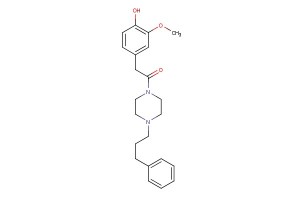 2-(4-hydroxy-3-methoxyphenyl)-1-(4-(3-phenylpropyl)piperazin-1-yl)ethan-1-one
