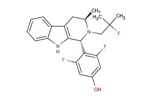 3,5-difluoro-4-((1R,3R)-2-(2-fluoro-2-methylpropyl)-3-methyl-2,3,4,9-tetrahydro-1H-pyrido[3,4-b]indol-1-yl)phenol