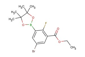 ethyl 5-bromo-2-fluoro-3-(4,4,5,5-tetramethyl-1,3,2-dioxaborolan-2-yl)benzoate