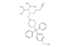 2-cyanoethyl (1-((4-methoxyphenyl)diphenylmethyl)piperidin-4-yl) diisopropylphosphoramidite