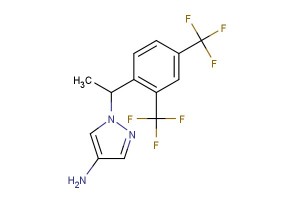 1-(1-(2,4-bis(trifluoromethyl)phenyl)ethyl)-1H-pyrazol-4-amine