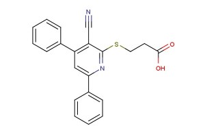 3-((3-cyano-4,6-diphenylpyridin-2-yl)thio)propanoic acid
