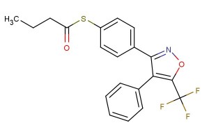 S-(4-(4-phenyl-5-(trifluoromethyl)isoxazol-3-yl)phenyl) butanethioate