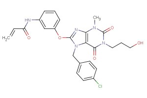 N-(3-((7-(4-chlorobenzyl)-1-(3-hydroxypropyl)-3-methyl-2,6-dioxo-2,3,6,7-tetrahydro-1H-purin-8-yl)oxy)phenyl)acrylamide