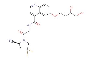 N-(2-((S)-2-cyano-4,4-difluoropyrrolidin-1-yl)-2-oxoethyl)-6-(3,4-dihydroxybutoxy)quinoline-4-carboxamide