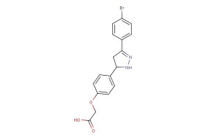 2-(4-(3-(4-bromophenyl)-4,5-dihydro-1H-pyrazol-5-yl)phenoxy)acetic acid