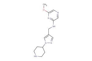 6-methoxy-N-((1-(piperidin-4-yl)-1H-pyrazol-4-yl)methyl)pyrazin-2-amine