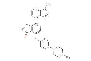 4-(1-methyl-1H-pyrrolo[2,3-b]pyridin-4-yl)-7-((5-(4-methylpiperazin-1-yl)pyridin-2-yl)amino)-2,3-dihydro-1H-pyrrolo[3,4-c]pyridin-1-one