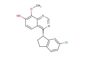 (S)-4-(6-chloro-2,3-dihydro-1H-inden-1-yl)-8-methoxyquinazolin-7-ol