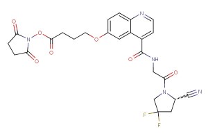 2,5-dioxopyrrolidin-1-yl (S)-4-((4-((2-(2-cyano-4,4-difluoropyrrolidin-1-yl)-2-oxoethyl)carbamoyl)quinolin-6-yl)oxy)butanoate