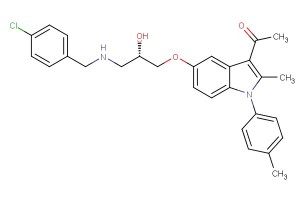 (S)-1-(5-(3-((4-chlorobenzyl)amino)-2-hydroxypropoxy)-2-methyl-1-(p-tolyl)-1H-indol-3-yl)ethan-1-one