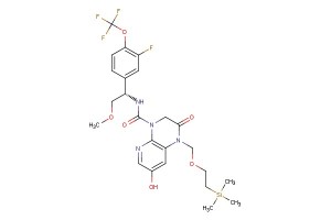 (S)-N-(1-(3-fluoro-4-(trifluoromethoxy)phenyl)-2-methoxyethyl)-7-hydroxy-2-oxo-1-((2-(trimethylsilyl)ethoxy)methyl)-2,3-dihydropyrido[2,3-b]pyrazine-4(1H)-carboxamide