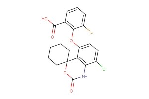 2-((8-chloro-2-oxo-1,2-dihydrospiro[benzo[d][1,3]oxazine-4,1'-cyclohexan]-5-yl)oxy)-3-fluorobenzoic acid