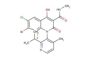 7-bromo-6-chloro-8-fluoro-4-hydroxy-1-(2-isopropyl-4-methylpyridin-3-yl)-N-methyl-2-oxo-1,2-dihydroquinoline-3-carboxamide