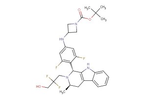 tert-butyl 3-((4-((1R,3R)-2-(2,2-difluoro-3-hydroxypropyl)-3-methyl-2,3,4,9-tetrahydro-1H-pyrido[3,4-b]indol-1-yl)-3,5-difluorophenyl)amino)azetidine-1-carboxylate