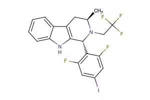 (1R,3R)-1-(2,6-difluoro-4-iodophenyl)-3-methyl-2-(2,2,2-trifluoroethyl)-2,3,4,9-tetrahydro-1H-pyrido[3,4-b]indole
