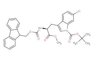 (S)-tert-butyl 3-(2-((((9H-fluoren-9-yl)methoxy)carbonyl)amino)-3-methoxy-3-oxopropyl)-6-chloro-1H-indole-1-carboxylate