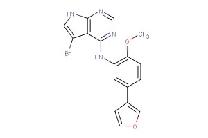 5-bromo-N-(5-(furan-3-yl)-2-methoxyphenyl)-7H-pyrrolo[2,3-d]pyrimidin-4-amine