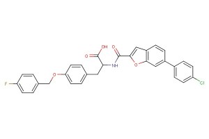 2-(6-(4-chlorophenyl)benzofuran-2-carboxamido)-3-(4-((4-fluorobenzyl)oxy)phenyl)propanoic acid