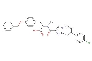3-(4-(benzyloxy)phenyl)-2-(7-(4-chlorophenyl)-N-methylimidazo[1,2-a]pyridine-2-carboxamido)propanoic acid