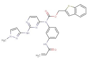 benzo[b]thiophen-2-ylmethyl (3-acrylamidophenyl)(2-((1-methyl-1H-pyrazol-3-yl)amino)pyrimidin-4-yl)carbamate