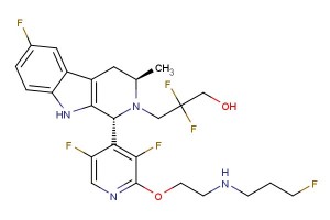 3-((1R,3R)-1-(3,5-difluoro-2-(2-((3-fluoropropyl)amino)ethoxy)pyridin-4-yl)-6-fluoro-3-methyl-3,4-dihydro-1H-pyrido[3,4-b]indol-2(9H)-yl)-2,2-difluoropropan-1-ol