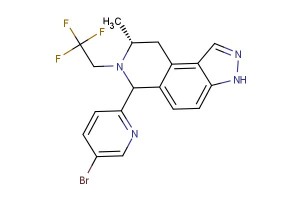 (8R)-6-(5-bromopyridin-2-yl)-8-methyl-7-(2,2,2-trifluoroethyl)-6,7,8,9-tetrahydro-3H-pyrazolo[4,3-f]isoquinoline