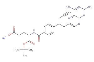 sodium (4S)-5-(tert-butoxy)-4-(4-(1-(2,4-diaminopteridin-6-yl)pent-4-yn-2-yl)benzamido)-5-oxopentanoate