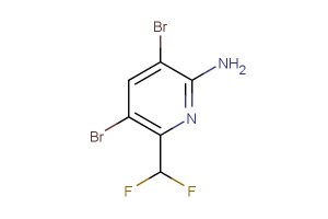 3,5-dibromo-6-(difluoromethyl)pyridin-2-amine