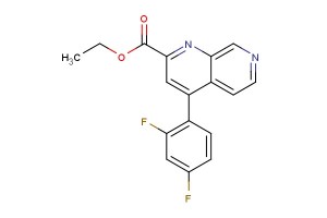 ethyl 4-(2,4-difluorophenyl)-1,7-naphthyridine-2-carboxylate